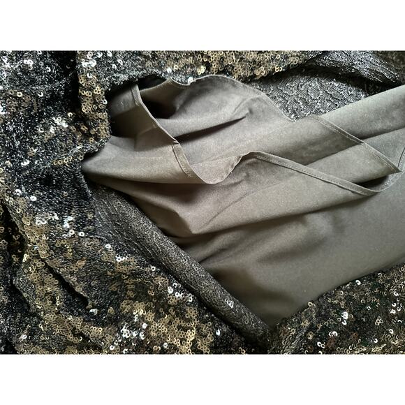 Free People x Amanda Uprichard Kieran Dress Sequin Black Sz XL New w/tags - Picture 9 of 9